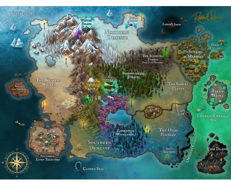 SIGNED Premium Poster of the Fae Realm (from the Gilded Blood series)