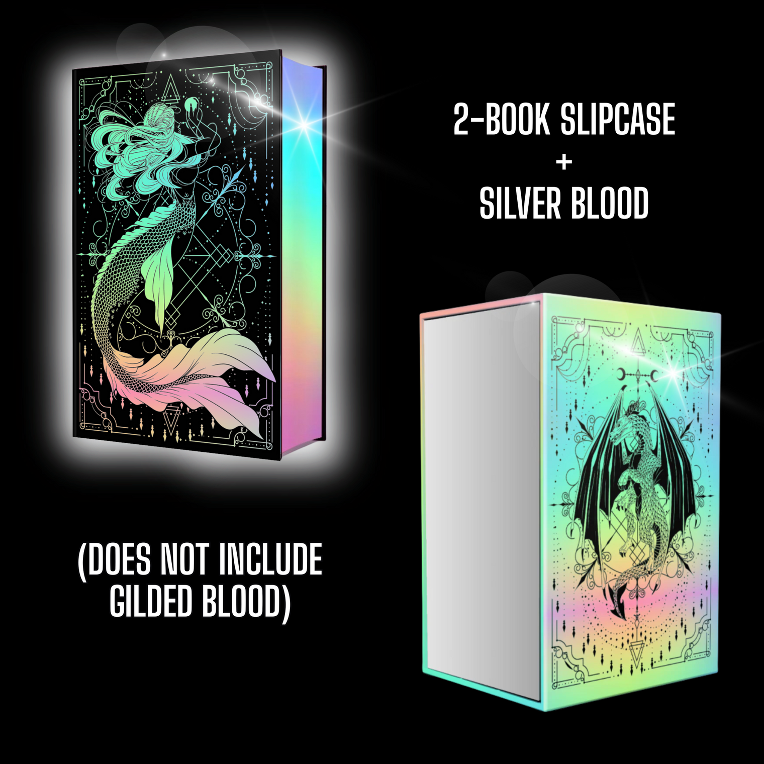 Silver + Gilded Blood Limited edition blackout set with holographic dual slipcase