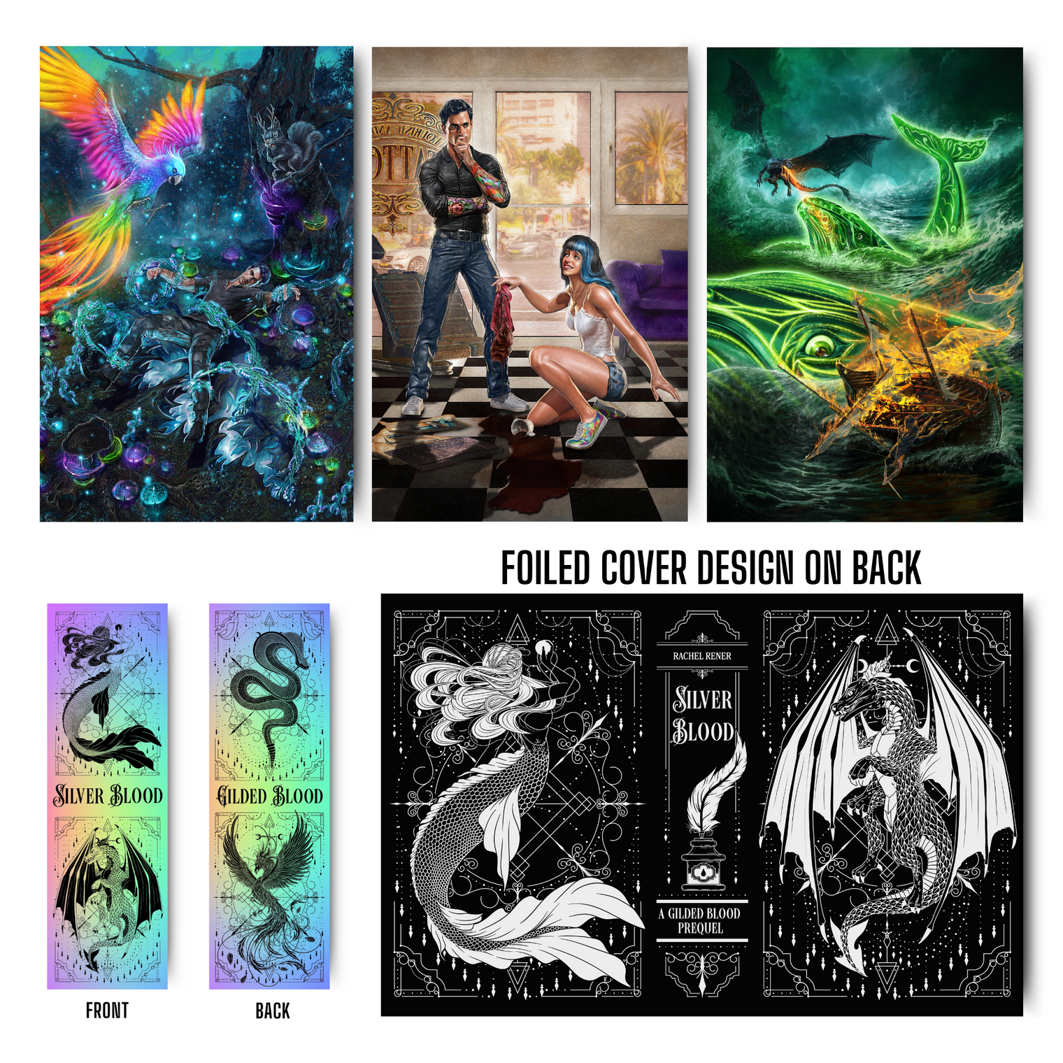 Silver Blood postcards and bookmark set