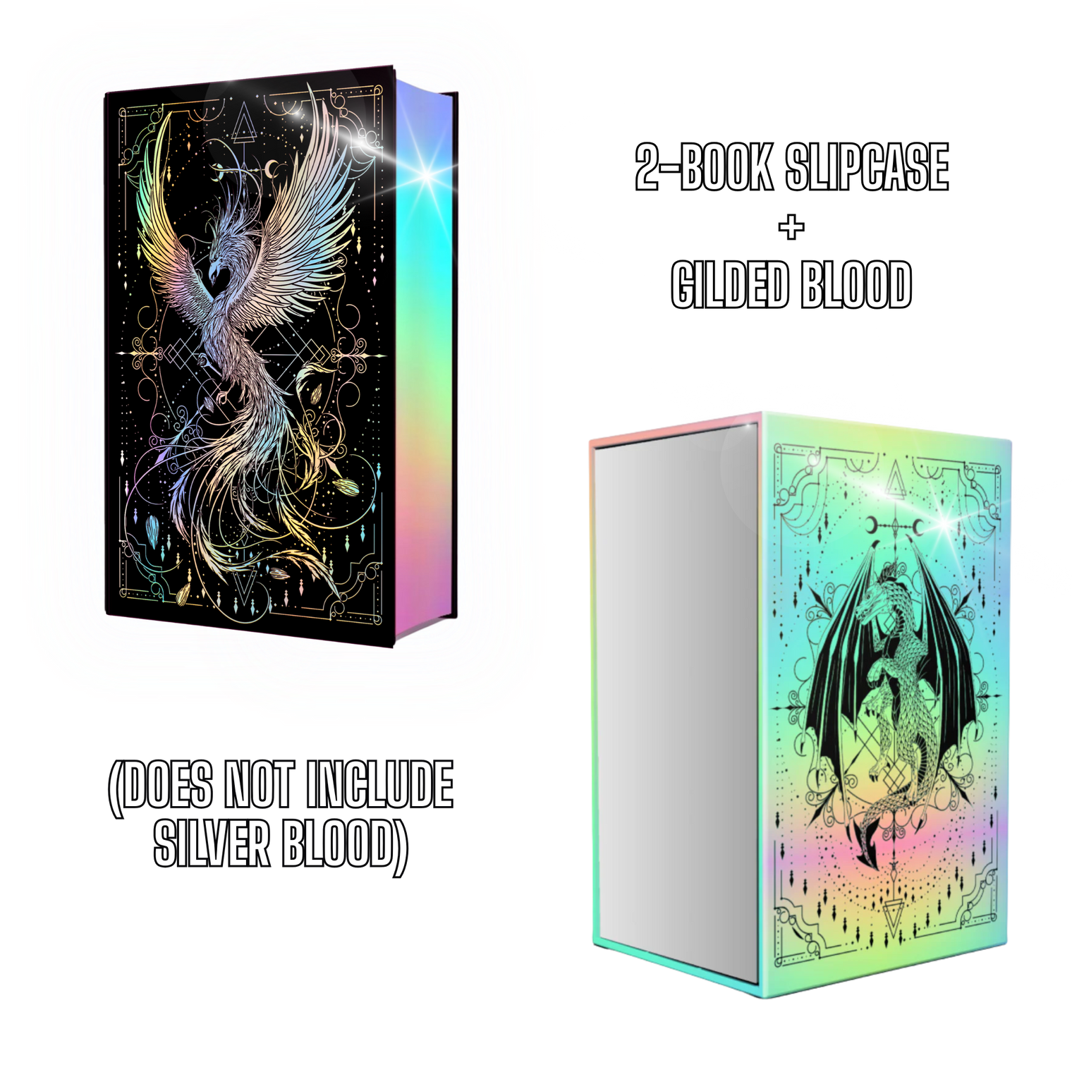 Silver + Gilded Blood Limited edition blackout set with holographic dual slipcase