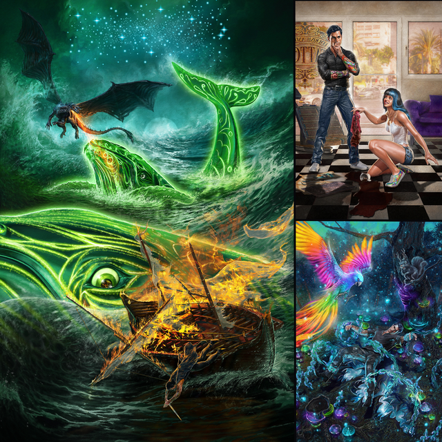 Silver Blood postcards and bookmark set