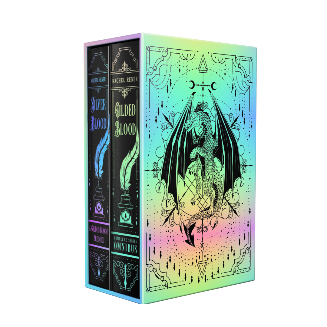 Silver + Gilded Blood Limited edition blackout set with holographic dual slipcase