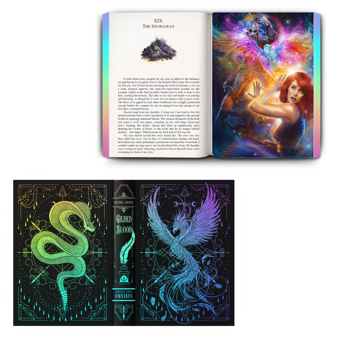 Silver + Gilded Blood Limited edition blackout set with holographic dual slipcase