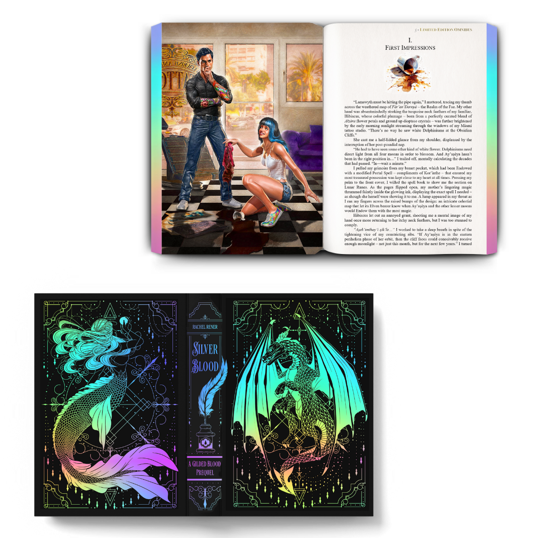 Silver + Gilded Blood Limited edition blackout set with holographic dual slipcase