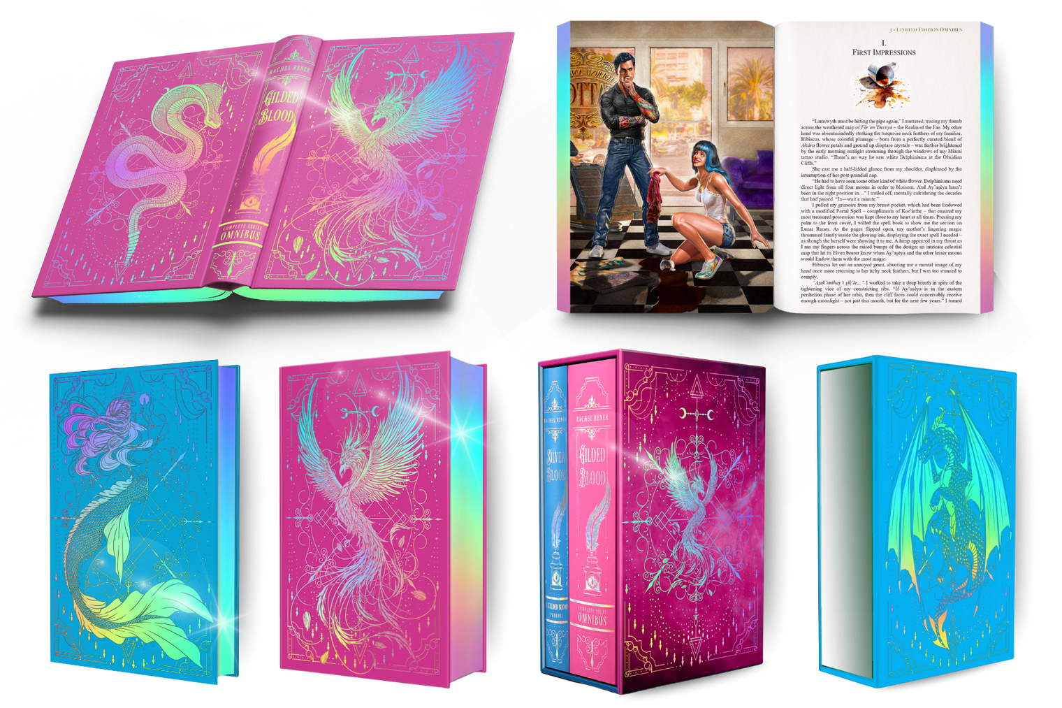 Silver + Gilded Blood Signed 2-Book Collector's Set