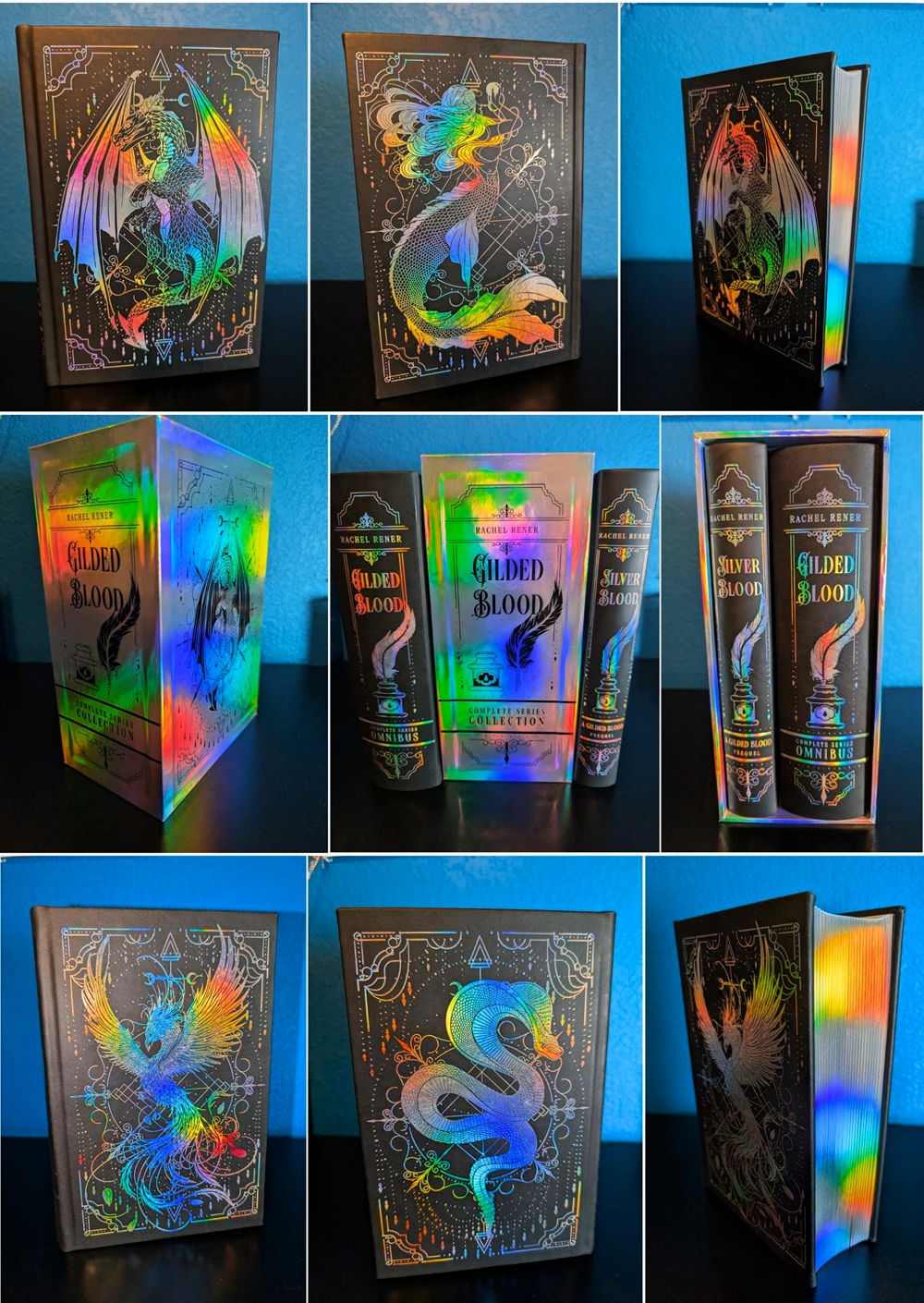 Silver + Gilded Blood Limited edition blackout set with holographic dual slipcase