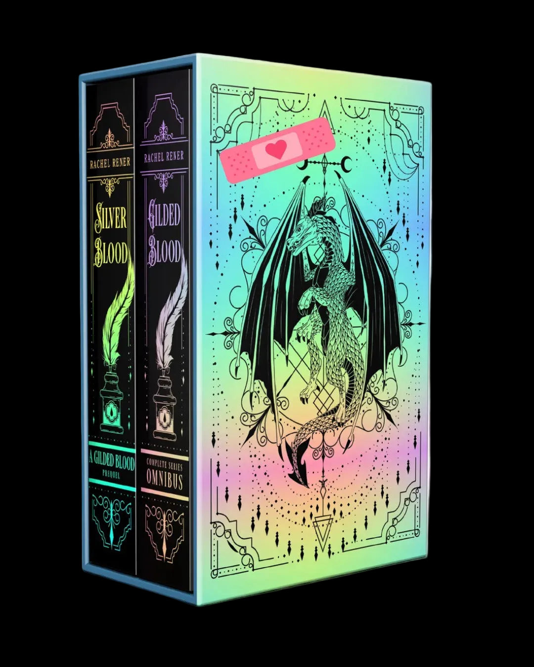 Silver + Gilded Blood Limited edition blackout set with holographic dual slipcase