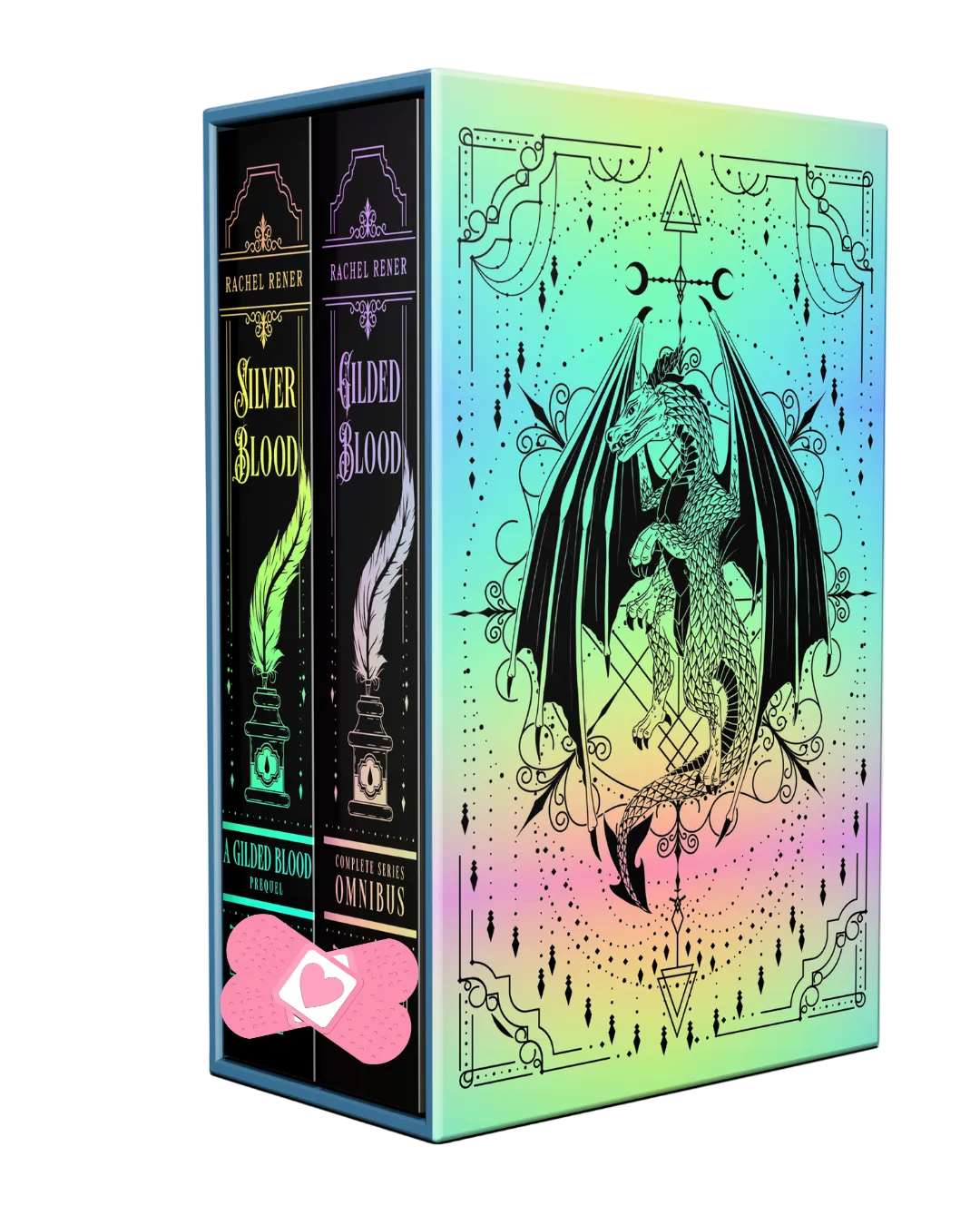 Silver + Gilded Blood Limited edition blackout set with holographic dual slipcase