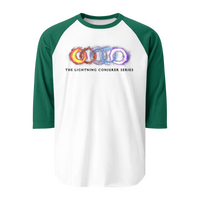 The Lightning Conjurer Series 3/4 sleeve raglan shirt with elements