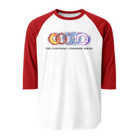 The Lightning Conjurer Series 3/4 sleeve raglan shirt with elements