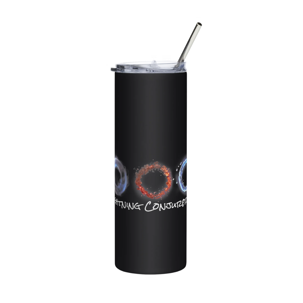 The Lightning Conjurer elements stainless steel tumbler
