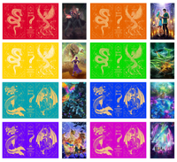 Gilded + Silver Blood Vibrant Color Postcard Set